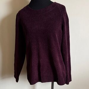 Talbots Petite Chenille Zip Back Sweater
